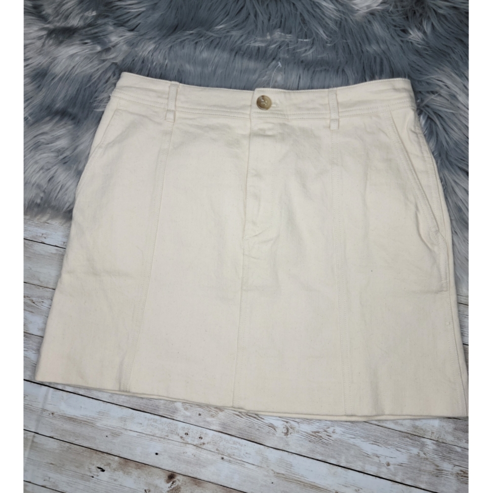 Madewell Ivory Denim Dkirt